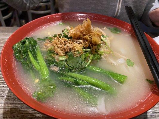 Drunken chicken noodle soup