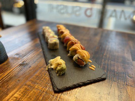 Special roll and sushi roll