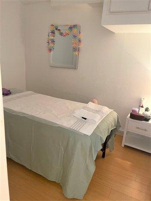 Comfortable and clean massage beds