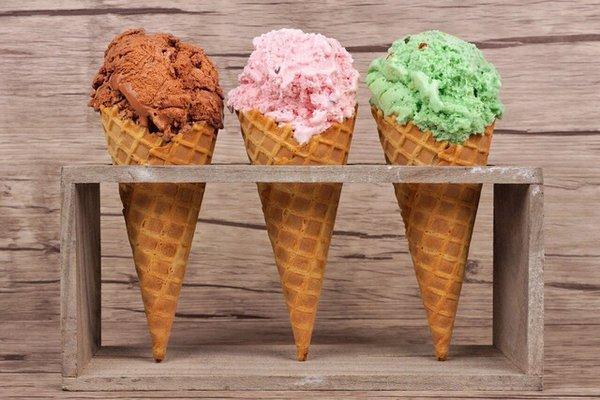 Serving Hoffman's Ice Cream