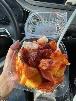 Fruit salad. So yummy and the lady was so nice. I will be going back very soon