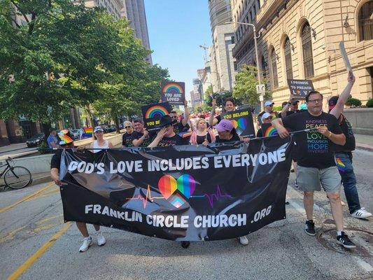 Franklin Circle Christian Church at the 2023 Pride in the CLE!