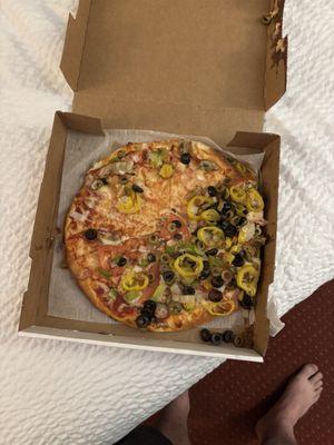 How my pizza was delivered to me.