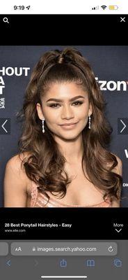 and another pic i showed Tony my hair didn't look close to this