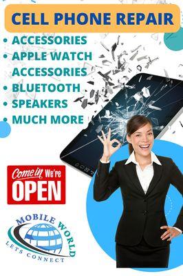 Apple watch accessories, bluetooth speakers, bluetooth ear buds and headphones. low price repair.Low price cell phone, low price accessories