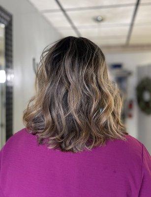 Balayage and hair cut