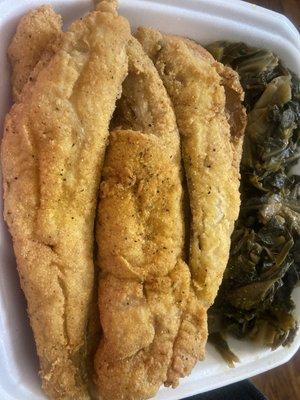 Whiting and greens
