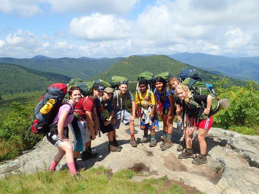 Students on a multi-day backcountry expedition.