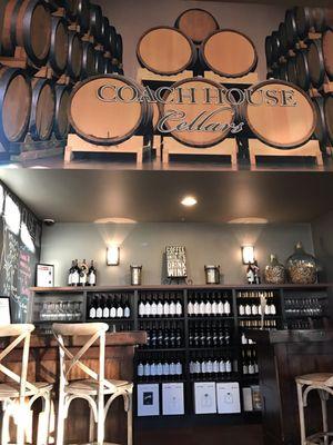 Another shot of the "cellar" section where wine is served!