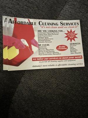Affordable Cleaning Business