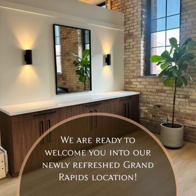 The refresh of our Grand Rapids salon is completed. We are officially open for business as of 1/6/2026. Thank you for your patience!