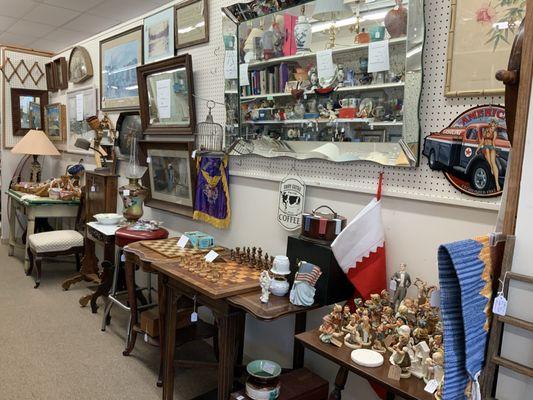 Antique furniture and mirrors