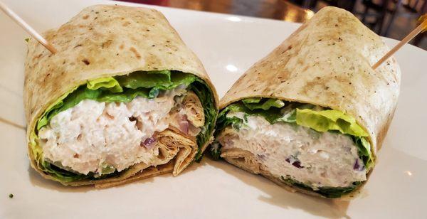 Chicken salad wrap. Kinda blah.