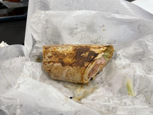 My half ate "special wrap"