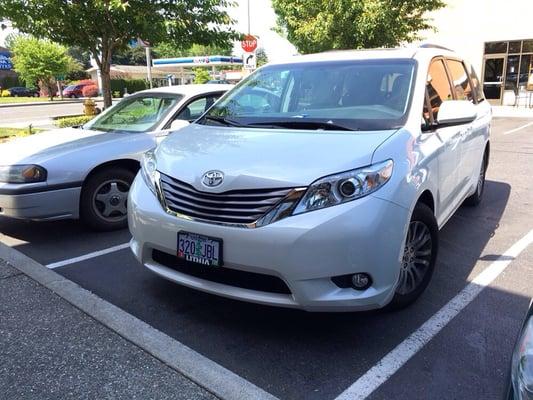 A customer came into the store after I did.  She parked across the back of my car, blocking me in.