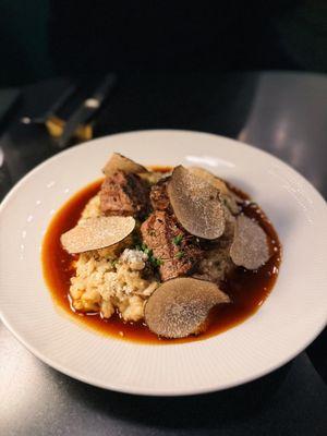 Beef tenderloin diane risotto