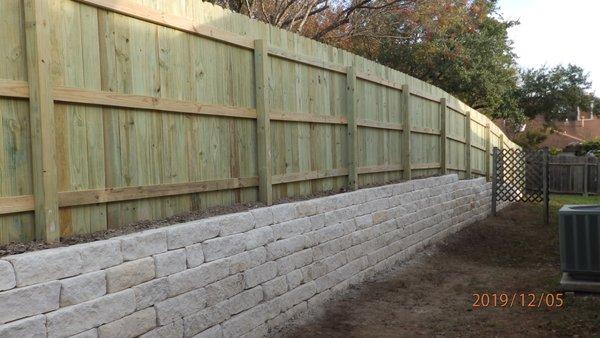 Landscape Fence And Patio