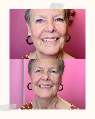 Ladies I lash all ages as well. 
This is a classical set I did this month.  
What a transformation.