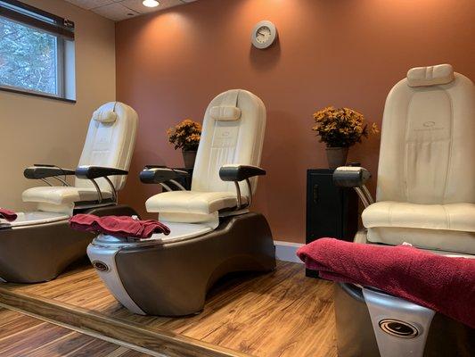 Sit back and relax in our pedicure area!