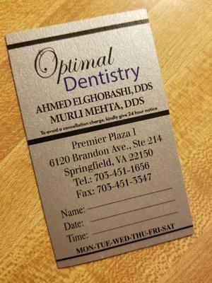 Optimal Dentistry