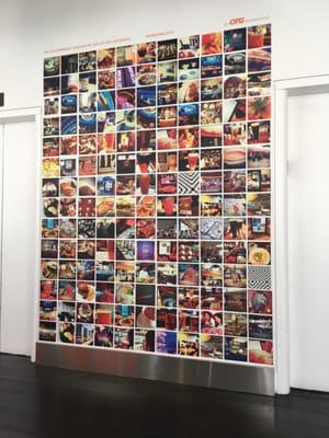 Nice display outside elevators.