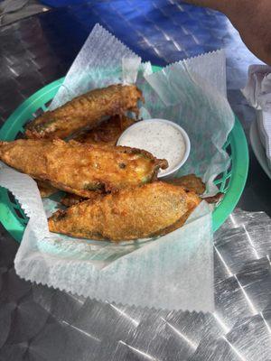 Jalapeño poppers, hand made