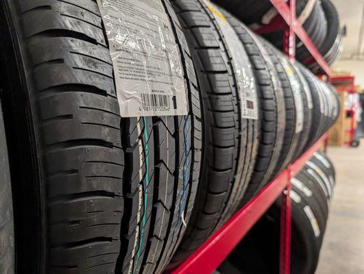 A wide range of tires for all makes and models.