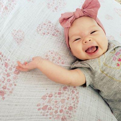 My happy baby that's fed well thanks to Debbie Dominici!!