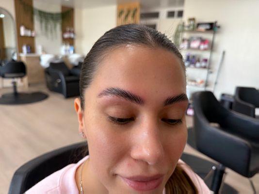 Brow lamination & threading