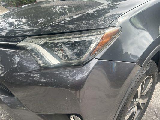 Restored headlamp...was foggy as hell when I rolled in that morning.