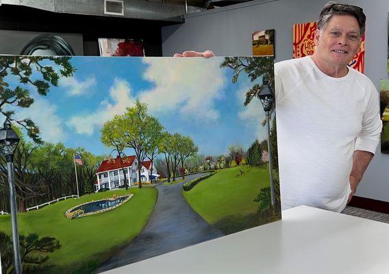 Did you know that we offer custom oil paintings? Pictured here is a recent commissioned copy of a family heirloom painting .