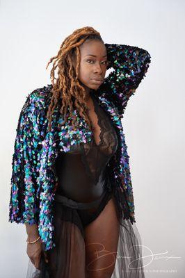 Fashion Sequin Kimono