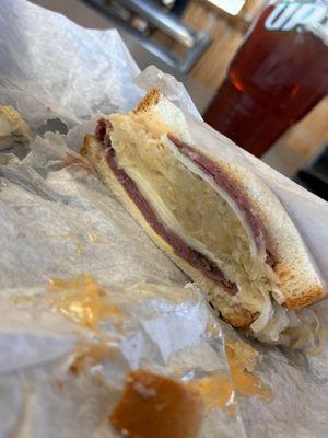 Reuben on gluten-free bread