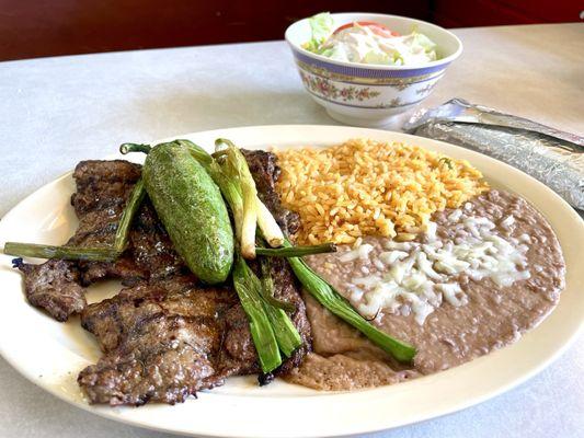 Carne Asada plate - delicious