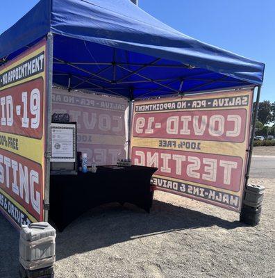 Covid testing site on university