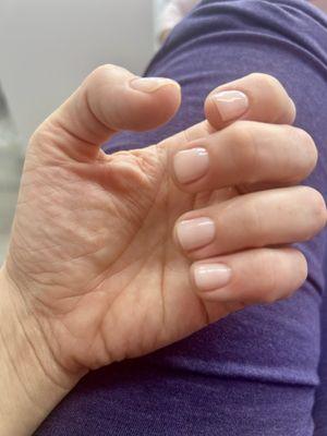 "Russian manicure with rubber base"