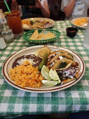 Chorizo Taco Dinner with black beans