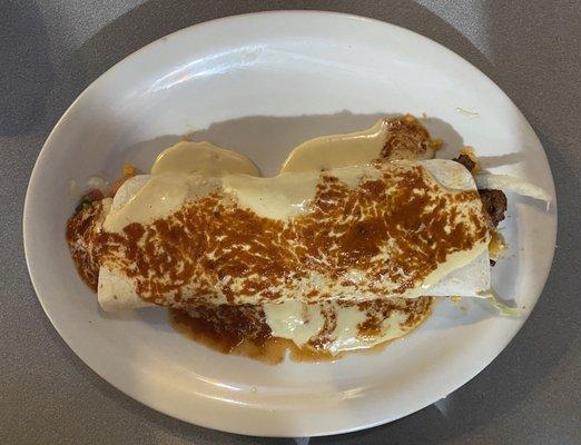 Burrito Grande with steak