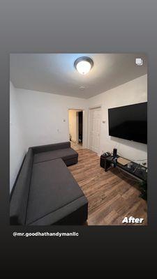 Living room repair and painting