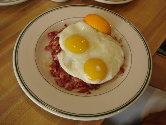 Corned Beef and Hash with Sunnyside up Egg