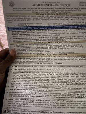 Passport application