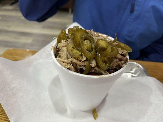 BBQ Sundae. Filled with goodness!