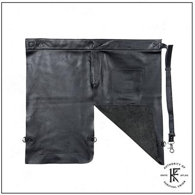 // Leather Split-Leg Server 's Apron by K&F
