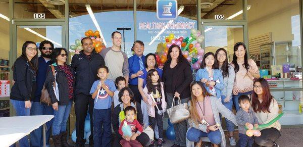 HealthRx Pharmacy friends and family help celebrate opening day at the Higley, Gilbert location.