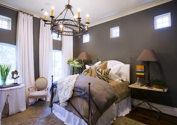 Carbon Steel Bed and Side Table with a Hammered Finish made Custom for Janet Gust Designs.