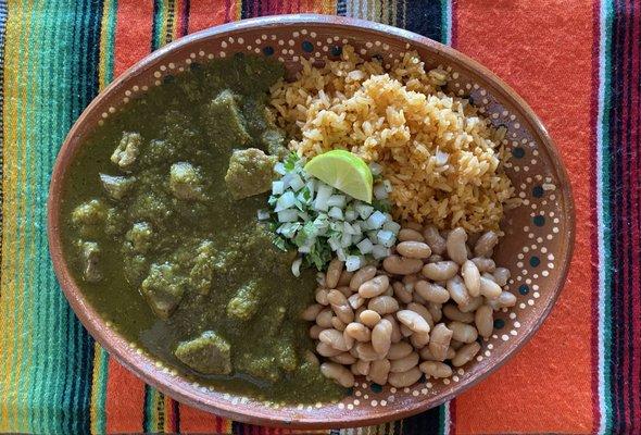 Chile Verde (pork) plate