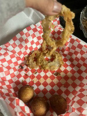 Three limpy onion rings!
