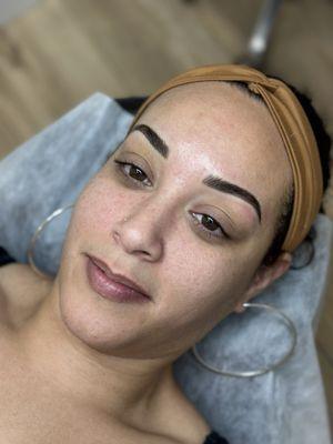 After combo brows (microblading and shading)