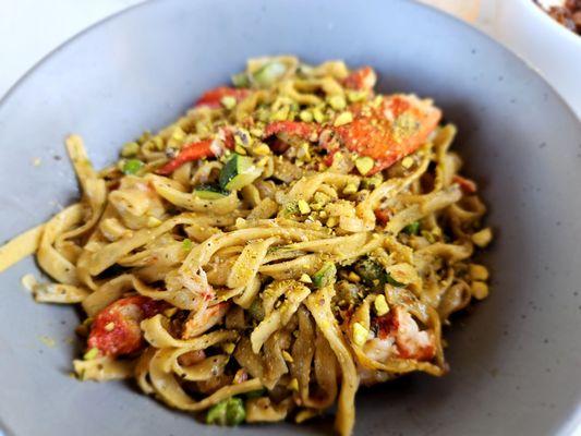 Lobster Tagliatelle. The flavors were on the mild side. I was kind of underwhelmed.