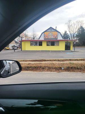 Permanently closed. Yellow chains across the parking lot.